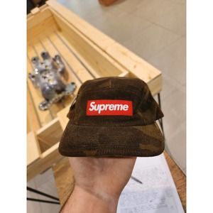 Supreme Corduroy camo camp cap